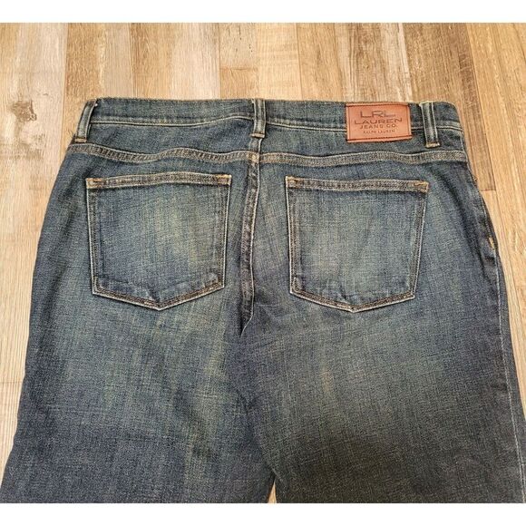 Ralph Lauren Jeans Co. Premium Classic Straight Leg Women's Jeans Dark Size 12 - Picture 4 of 10